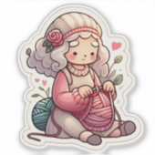 Schattigee Breien Fan Art Sticker (Voorkant)