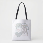 Schattigee breiparel herhaling tote bag (Voorkant)