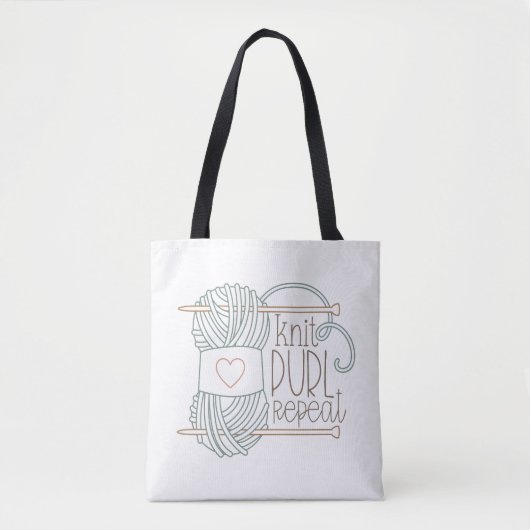 Schattigee breiparel herhaling tote bag (Voorkant)
