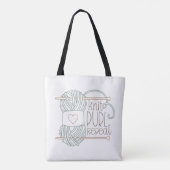 Schattigee breiparel herhaling tote bag (Achterkant)