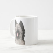 Schattigee Briard Cartoon Dog Pet Lover's Koffiemok (Voorkant links)