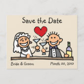 Schattigee Briefkaarten Save the Date (Voorkant)