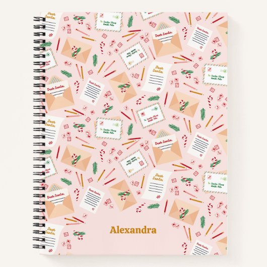 Schattigee brieven aan de kerstman en mail kerstpa notitieboek (Voorkant)