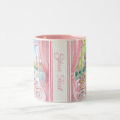 Schattigee Britse taarten en thee - Londen Tweekleurige Koffiemok (Center)