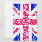 Schattigee Britse vlag Briefpapier (Voorkant / Achterkant)