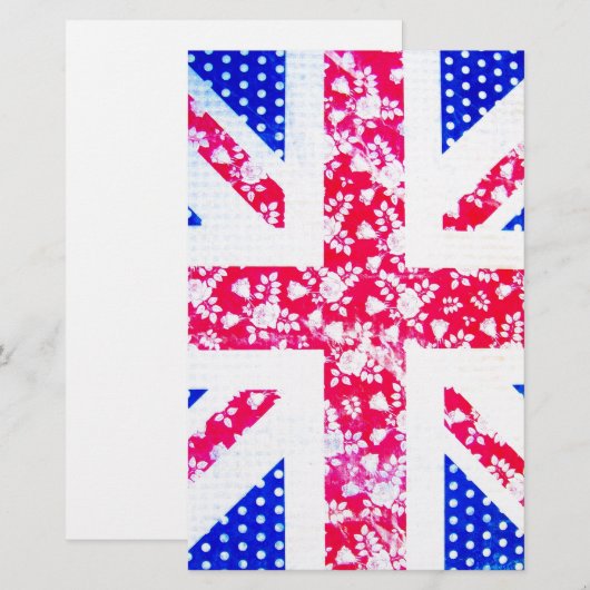 Schattigee Britse vlag Briefpapier (Voorkant / Achterkant)
