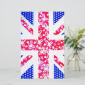 Schattigee Britse vlag Briefpapier (Staand voorkant)