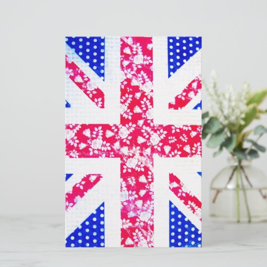 Schattigee Britse vlag Briefpapier (Staand voorkant)