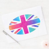 Schattigee Britse vlag Ovale Sticker (Envelop)