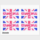 Schattigee Britse vlag Rechthoekige Sticker (Vel)