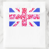 Schattigee Britse vlag Rechthoekige Sticker (Tas)