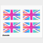 Schattigee Britse vlag Rechthoekige Sticker (Vel)