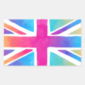 Schattigee Britse vlag Rechthoekige Sticker (Voorkant)
