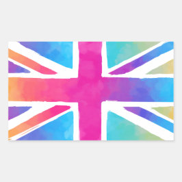 Schattigee Britse vlag Rechthoekige Sticker