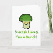 Schattigee Broccoli Pun Cartoon Design Kaart (Voorkant)