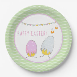 Schattigee broedeieren - Happy Easter Papieren Bordje