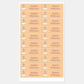 Schattigee broedende baby struisvogel cartoon gepe labels (Vel)