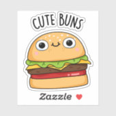 Schattigee broodjes grappige hamburger woordspelin sticker (Vel)