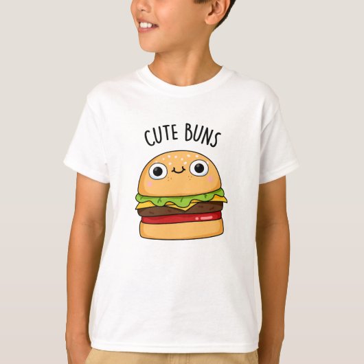 Schattigee broodjes grappige hamburger woordspelin t-shirt (Voorkant)