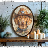 Schattigee Brown Cowboy Sheriff Dog DC9 Decoupage Tissuepapier