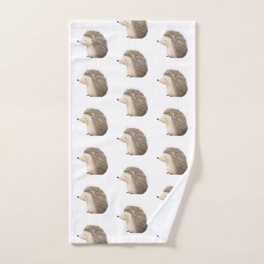 Schattigee Brown Cream Hedgehogs Bad Handdoek (Handdoek)