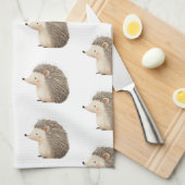 Schattigee Brown Cream Hedgehogs Theedoek (Quarter Fold)