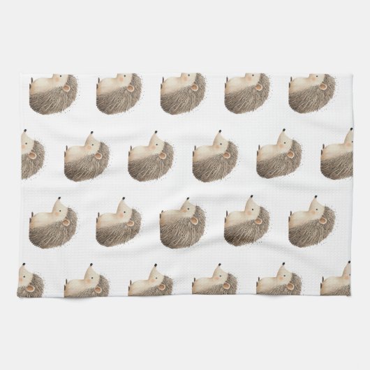 Schattigee Brown Cream Hedgehogs Theedoek (Horizontaal)