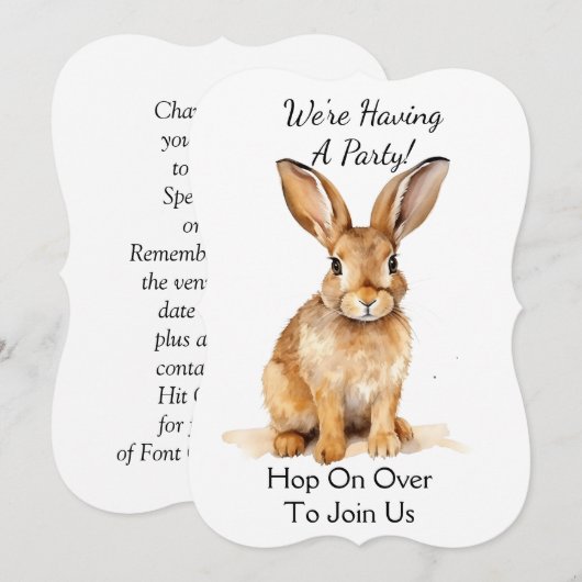 Schattigee Brown Woodland Hare gepersonaliseerd Kaart (Voorkant / Achterkant)