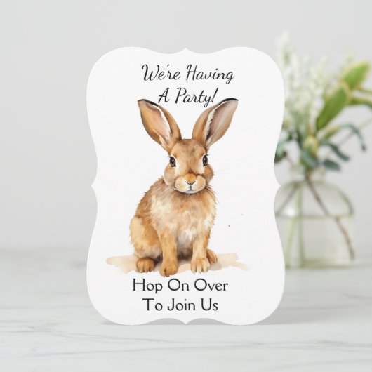 Schattigee Brown Woodland Hare gepersonaliseerd Kaart (Staand voorkant)