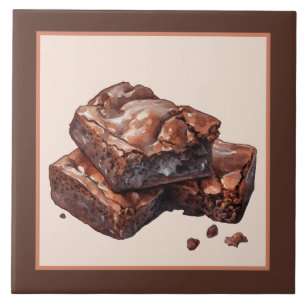 Schattigee brownie bakkerij business home crafting tegeltje