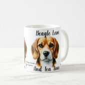 Schattigee Browns 'Beagle en Tea' Koffiemok (Voorkant rechts)
