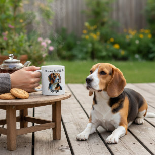 Schattigee BROWNS/ Whites Morning Tea Beagle Koffiemok