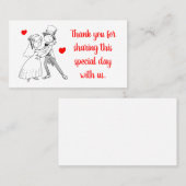 Schattigee bruid bruidegom Cartoon rode bruiloft d Plaatskaartje (Voorkant / Achterkant)