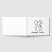 Schattigee bruid bruidegom grillige zwart wit brui gastenboek (Volledig)