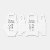 Schattigee bruid bruidegom kater kit gepersonalise bedankdoosjes (Uitgevouwen)