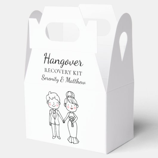 Schattigee bruid bruidegom kater kit gepersonalise bedankdoosjes (Geopend)