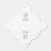 Schattigee bruid bruidegom kater kit gepersonalise bedankdoosjes (Uitgevouwen)