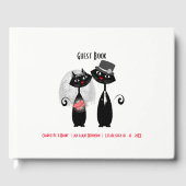 Schattigee bruid | bruidegom trouwkatten gepersona gastenboek (Voorkant)