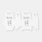 Schattigee bruid bruidegom zwart wit bruiloft dank bedankdoosjes (Uitgevouwen)