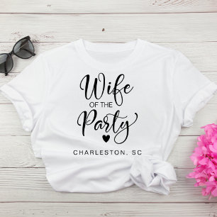 Schattigee bruid Charleston Bachelorette Party T-shirt