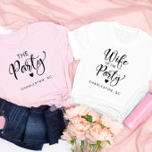 Schattigee bruid Charleston Bachelorette Party T-shirt