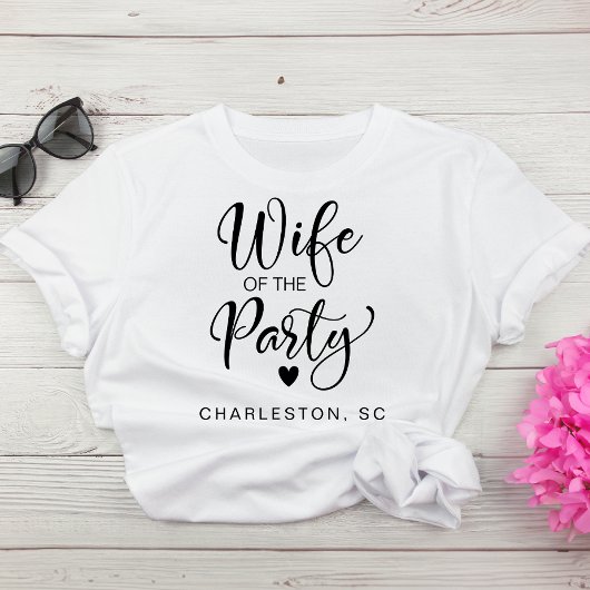 Schattigee bruid Charleston Bachelorette Party T-shirt