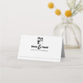 Schattigee bruid en bruidegom bruiloft plaats kaar plaatskaartje (Voorkant)