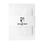 Schattigee bruid en bruidegom bruiloft uitnodiging uitnodigingen wikkel (Voorkant Voorbeeld)