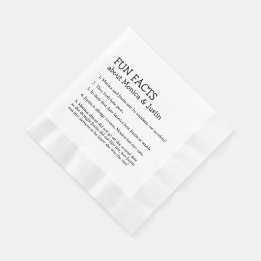 Schattigee bruid en bruidegom leuke feiten servet (Hoek)