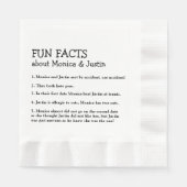 Schattigee bruid en bruidegom leuke feiten servet (Voorkant)