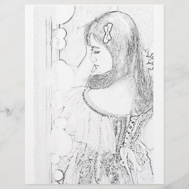 Schattigee bruid meisje kleurplaat