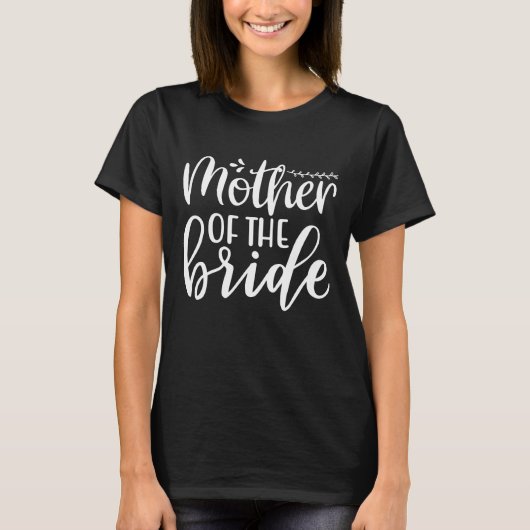 Schattigee bruid's moeder woord kunst bruiloft t-shirt (Voorkant)