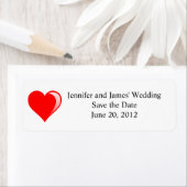 Schattigee Bruiloft Clipart retour adreslabels Etiket (Insitu)