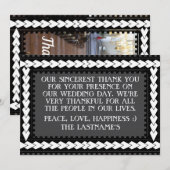 Schattigee bruiloft dank u kaarten (Voorkant / Achterkant)